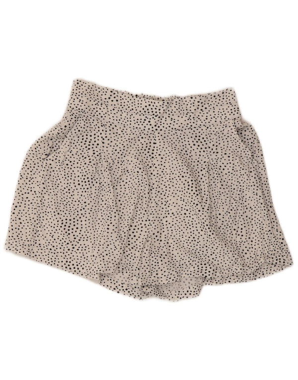 Shorts feminino Marks & Spencer Reino Unido 8 pequeno W26 viscose manchada branca
