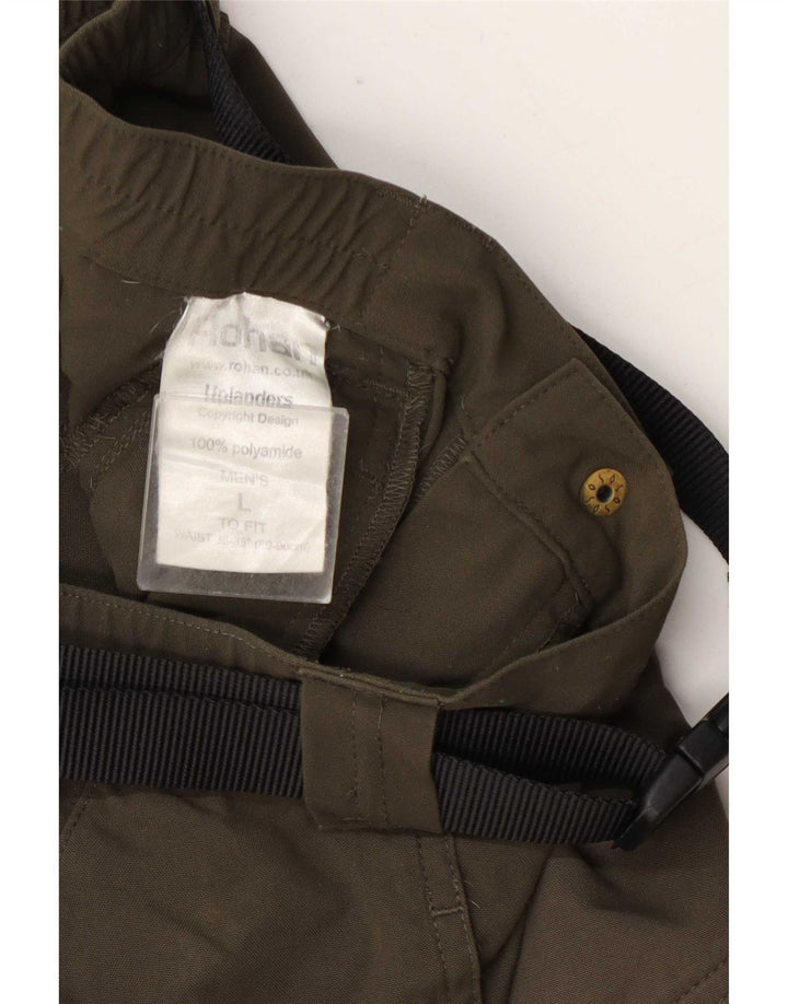 Rohan Calça cargo masculina regular grande W35 L27 poliamida cáqui