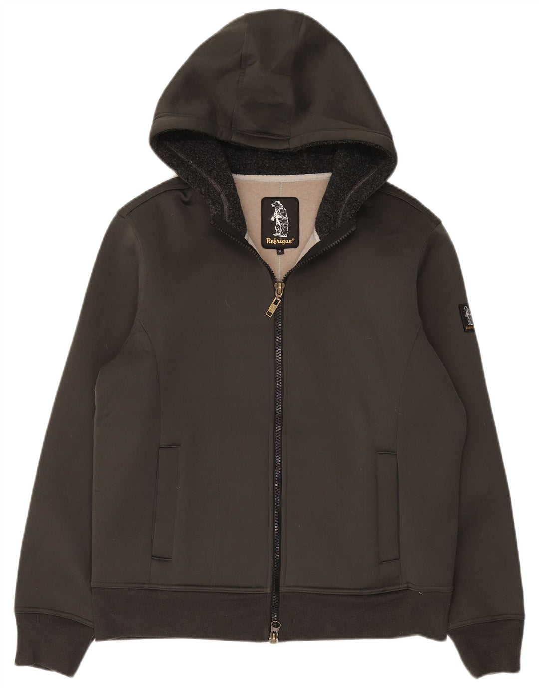 Suéter masculino Refrigue com capuz e zíper XL verde