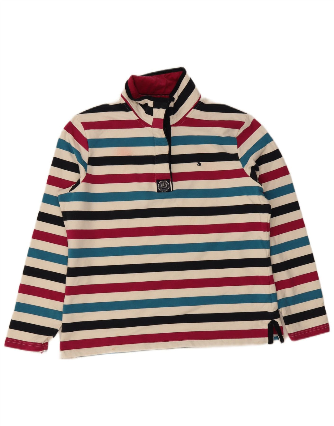 Joules moletom feminino jumper UK 16 grande listrado multicolorido