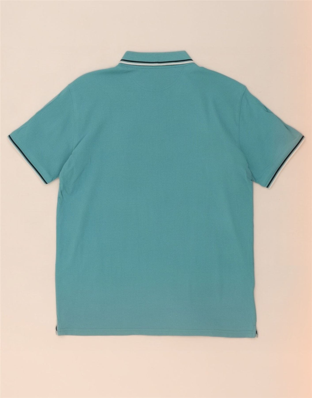 Camisa polo masculina Champion de algodão listrado azul médio