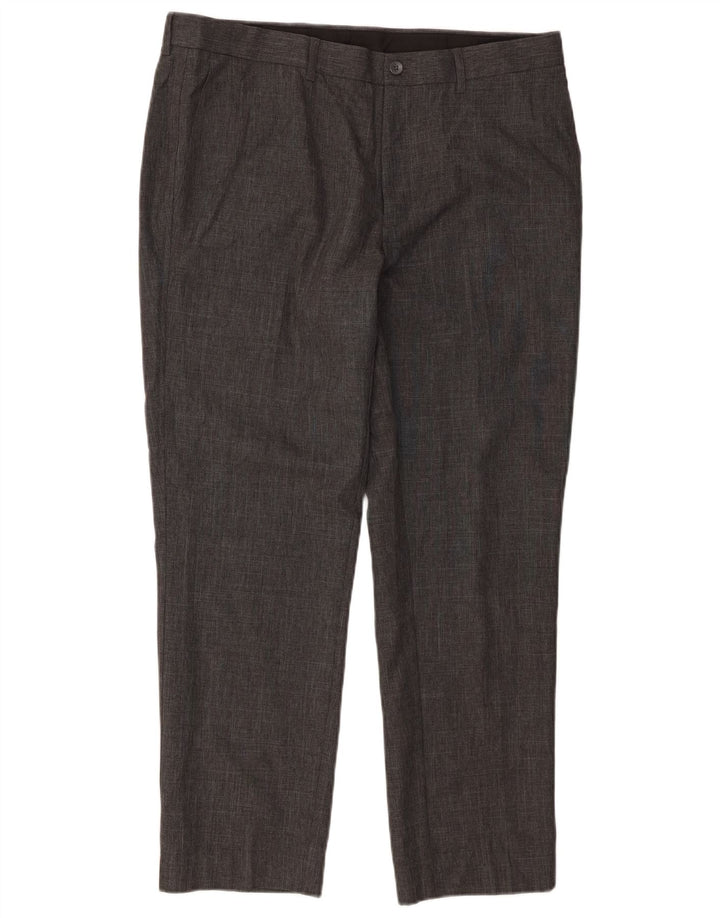 Calça masculina Marks & Spencer Slim Suit W36 L29 cinza poliéster