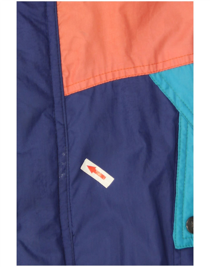 Jaqueta de esqui masculina com capuz Brugi UK 36 pequeno bloco colorido multicolorido