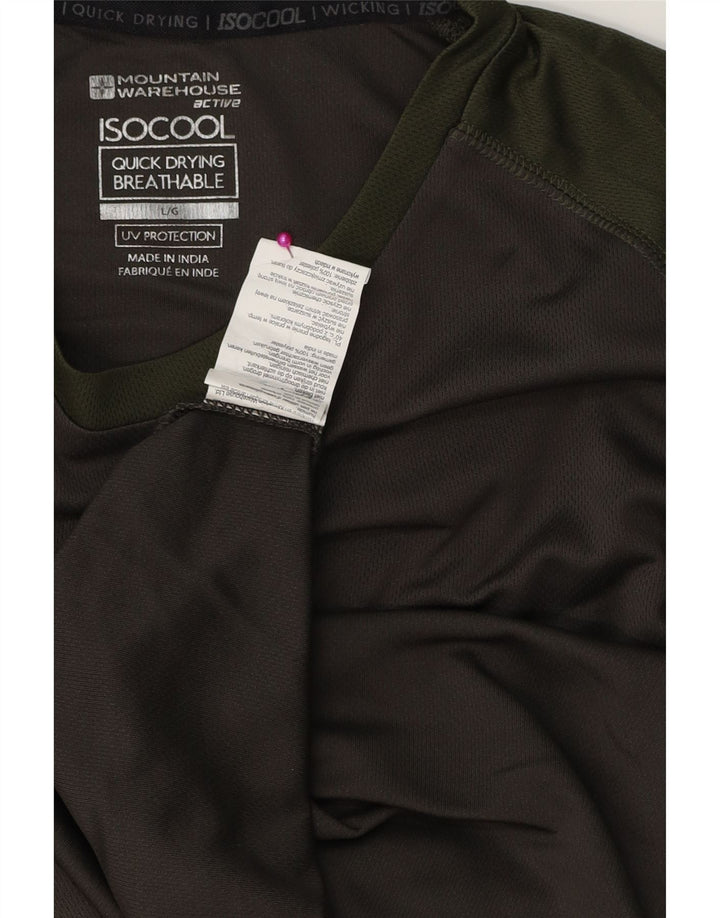Camiseta masculina Mountain Warehouse grande poliéster colorblock cinza