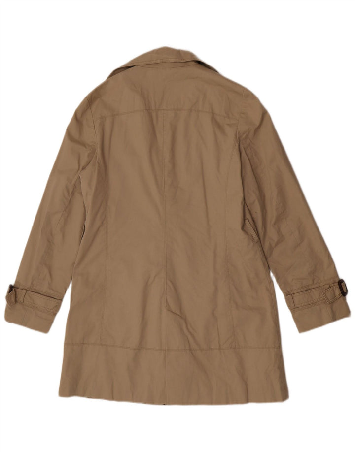 Zara Womens Trench Coat UK 14 Algodão Bege Médio