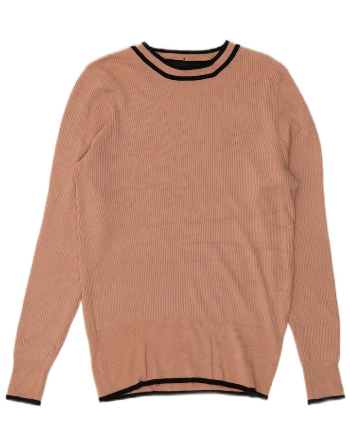 Blusa feminina Marks & Spencer UK 14 grande viscose listrada rosa