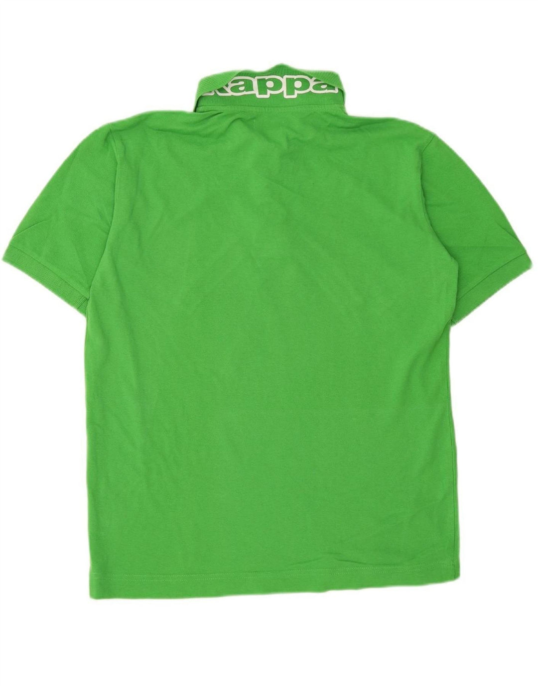 Camisa polo masculina KAPPA gráfica grande algodão verde