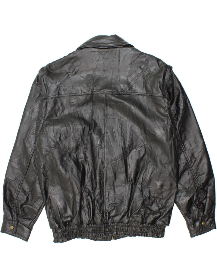 Jaqueta de couro masculina VINTAGE UK 40 grande couro preto