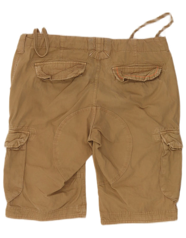 Superdry Mens Cargo Shorts Médio W36 Algodão Bege