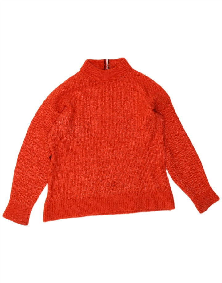 Suéter feminino Tommy Hilfiger com gola redonda e gola redonda, tamanho 14, médio, laranja