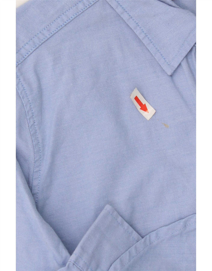 Camisa elástica feminina Hollister Reino Unido 10 algodão azul pequeno