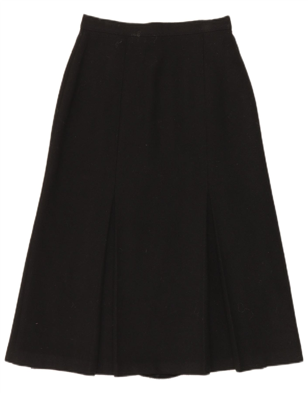 Saia feminina St Michael A-Line Reino Unido 10 pequena W24 lã preta