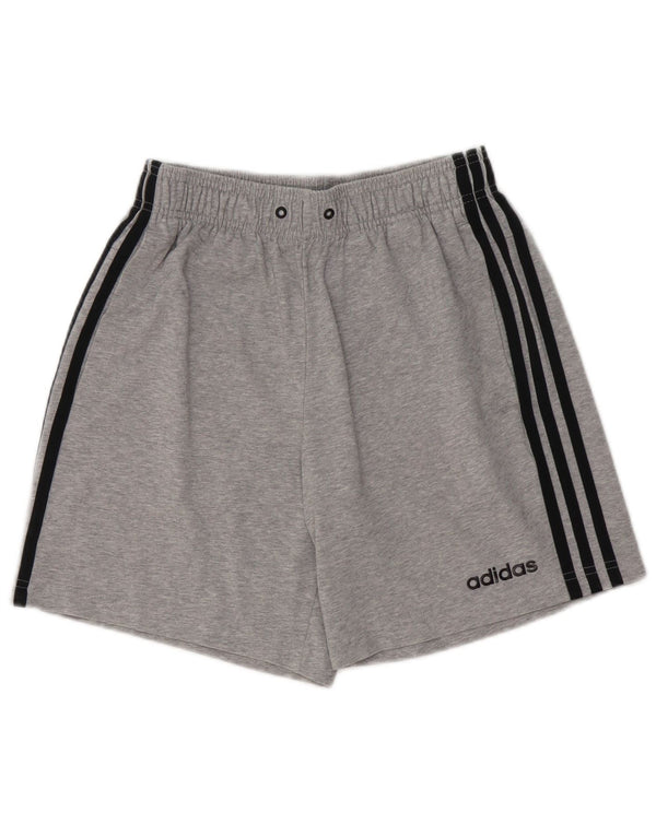 Shorts esportivos masculinos Adidas pequeno algodão cinza