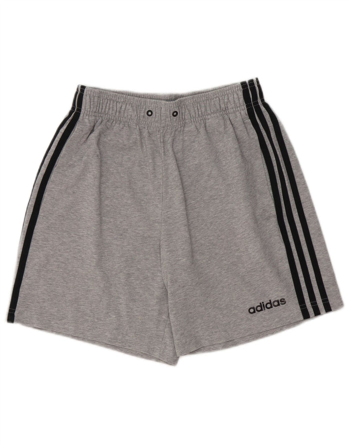 Shorts esportivos masculinos Adidas pequeno algodão cinza