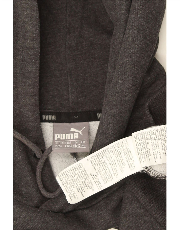 PUMA Mens Graphic Hoodie Jumper Médio Algodão Cinza