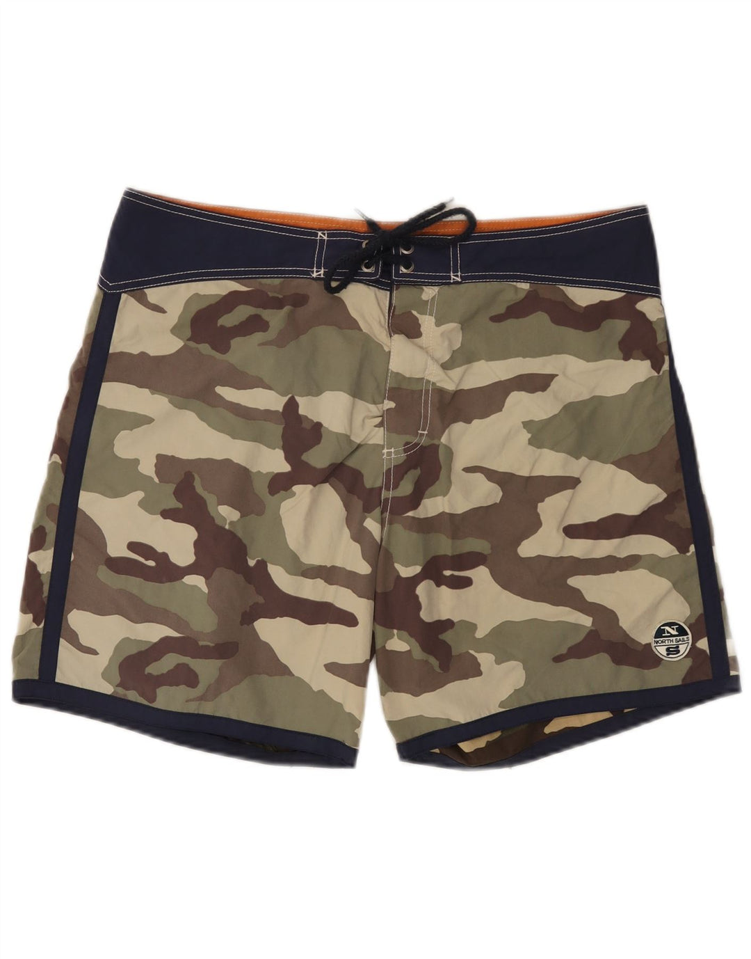 Shorts de natação masculino North Sails grande camuflagem cáqui poliamida