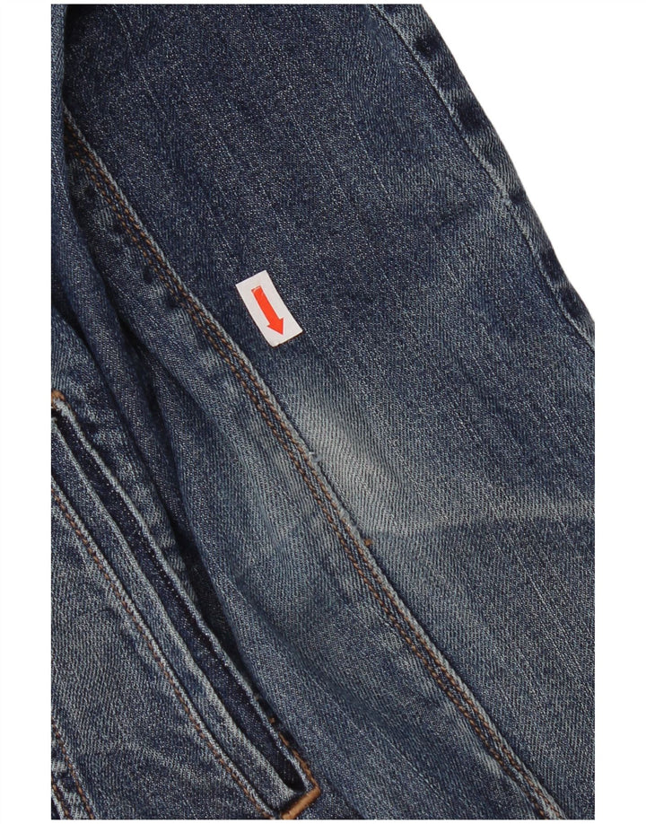 Jaqueta jeans feminina Eddie Bauer Reino Unido 14 algodão azul médio