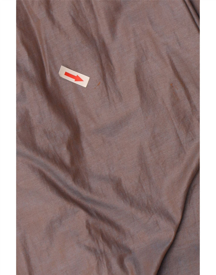 Sobretudo feminino vintage IT 46 grande algodão marrom