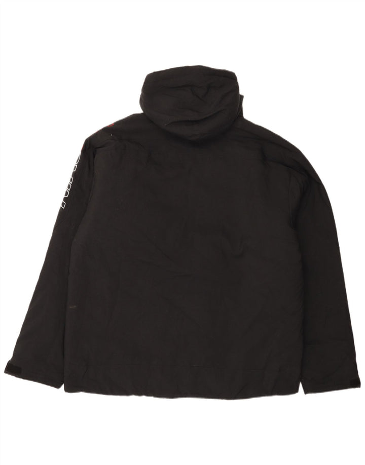 Jaqueta masculina Nike Graphic com capuz acolchoada Reino Unido 42/44 grande poliéster preto