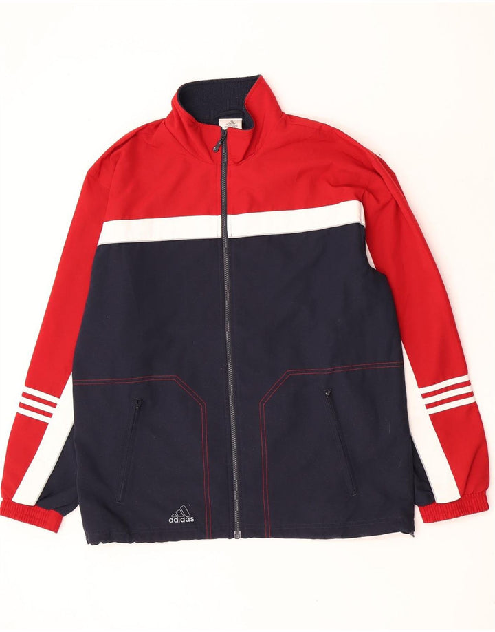 Adidas Mens Tracksuit Top Jacket UK 40/42 Médio Multicolorido Colourblock