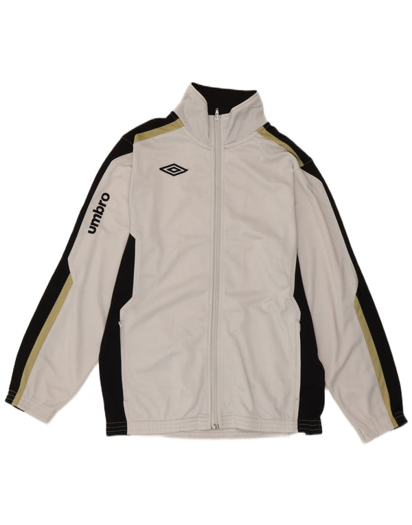 Umbro Mens Regular Fit Tracksuit Top Jacket Pequeno Branco Colorblock Sports