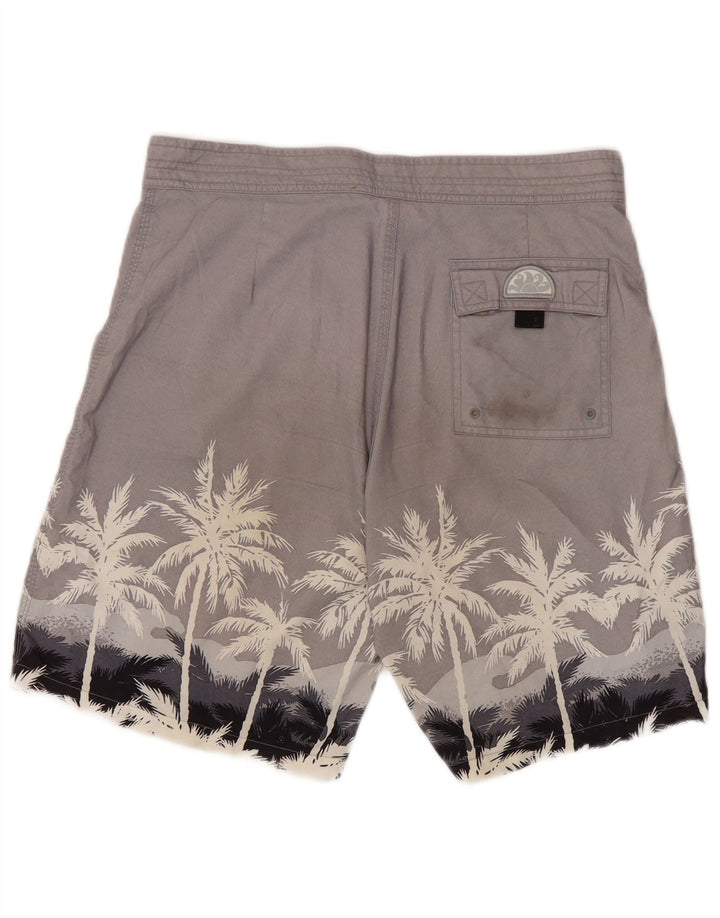 Shorts de natação masculino Sundek grande poliéster floral cinza