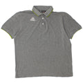 Camisa polo masculina Kappa grande algodão cinza