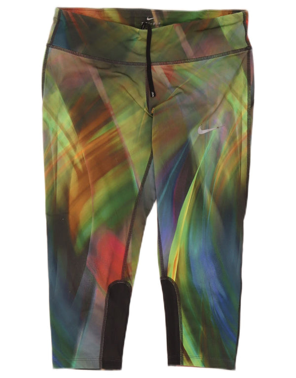 Leggings Nike Dri Fit Capri UK 14 Médio Multicolorido Tie Dye