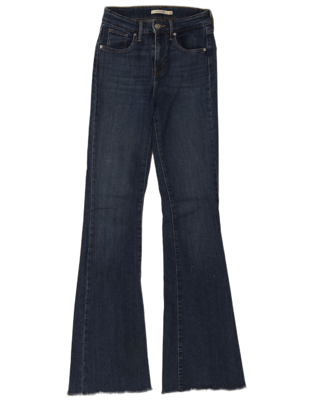 Calça jeans feminina Levi's cintura alta larga W25 L32 algodão azul marinho