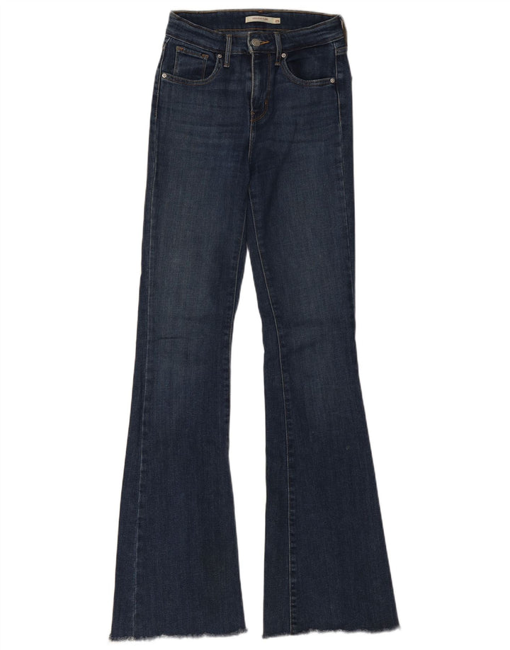 Calça jeans feminina Levi's cintura alta larga W25 L32 algodão azul marinho