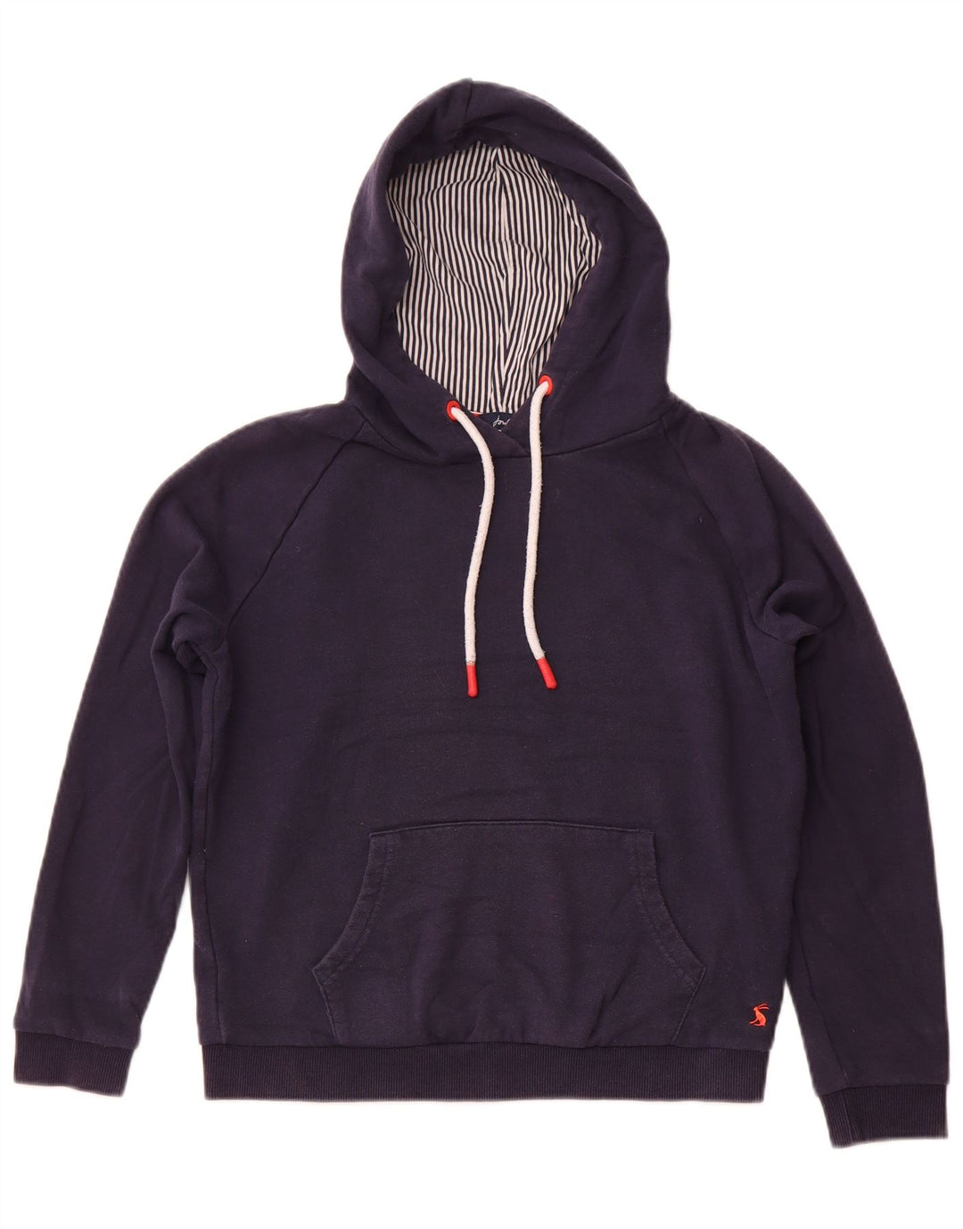Jumper feminino com capuz grande JOULES Reino Unido 8 pequeno algodão azul marinho