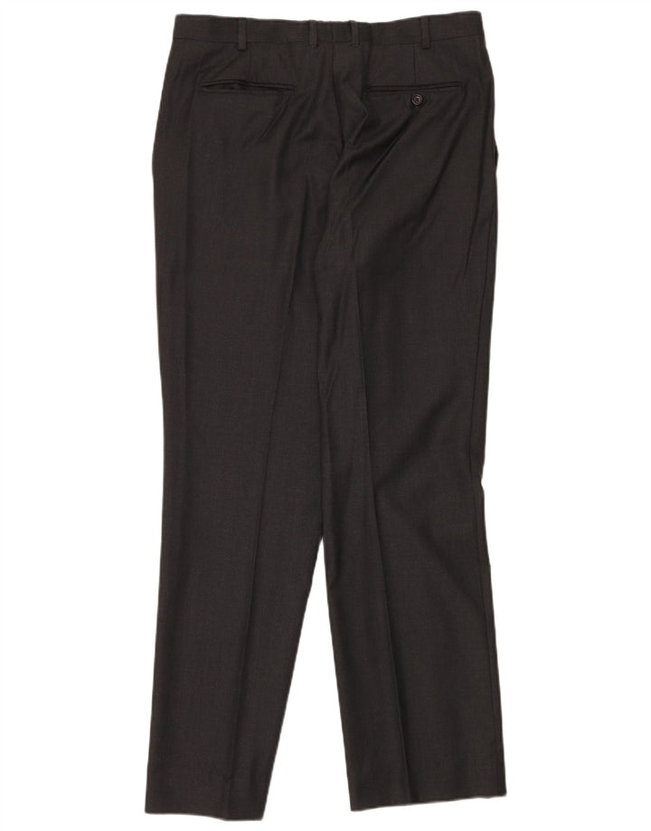 AQUASCUTUM Terno masculino de 2 botões e 2 peças Reino Unido 40 grande W34 L32 lã cinza