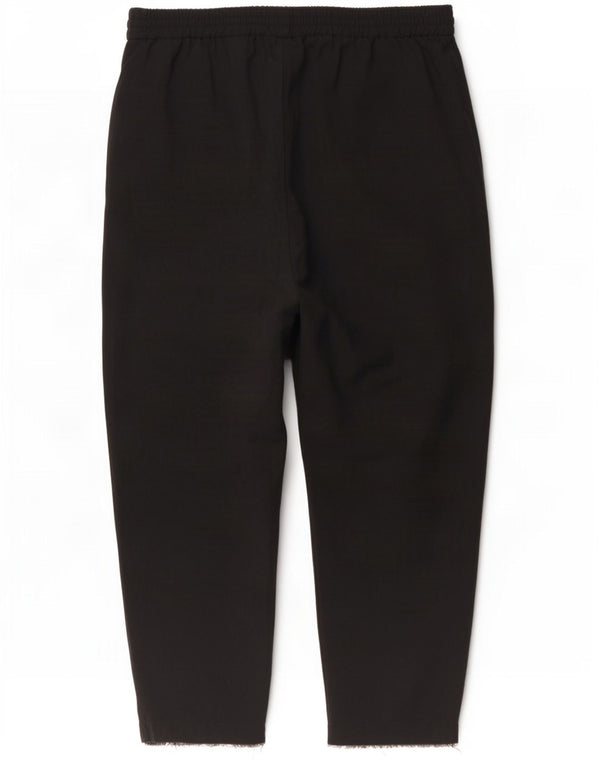 Calça casual feminina Marks & Spencer cônica Reino Unido 22 3XL W42 L27 preta