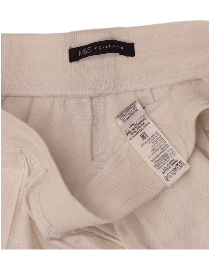 Shorts Chino Feminino Marks & Spencer Reino Unido 12 Médio W30 Linho Branco