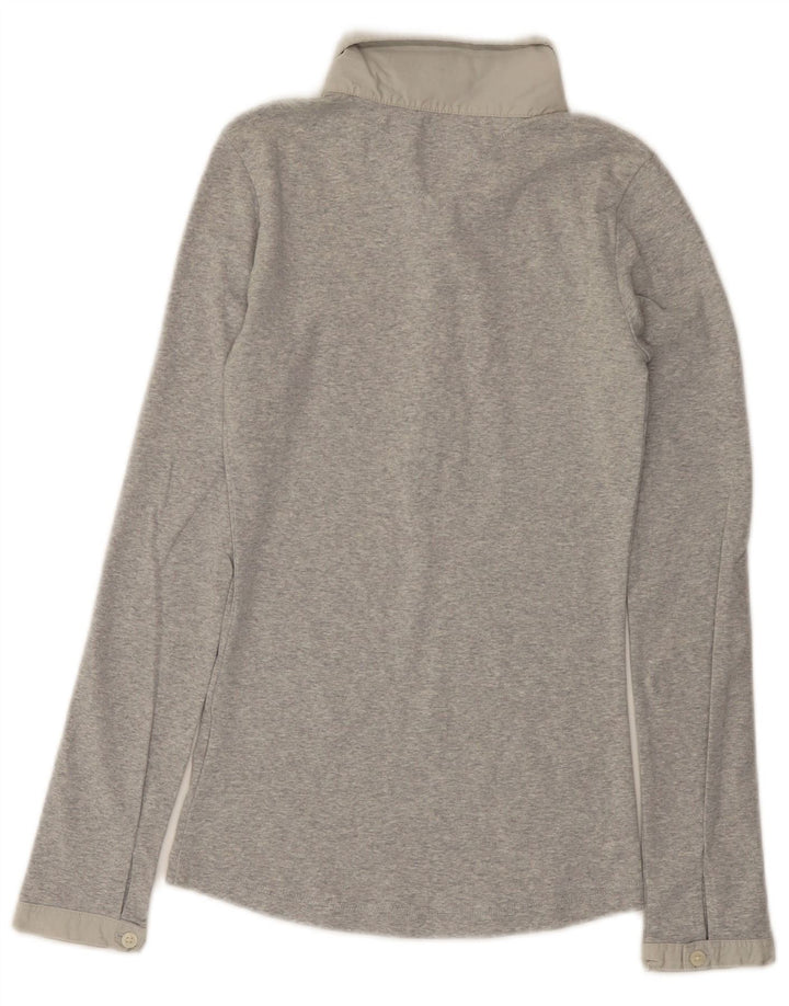 Camisa polo feminina de manga comprida TOMMY HILFIGER Reino Unido 8 pequeno cinza