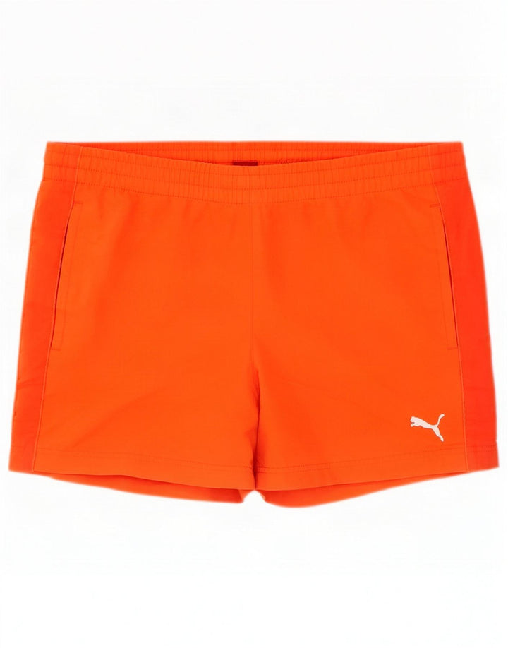 Shorts de natação masculino Puma pequeno laranja