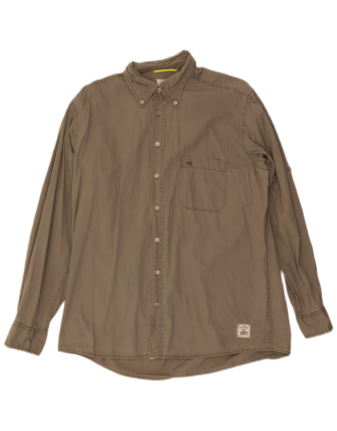 Camisa masculina CAMEL ACTIVE grande algodão cinza