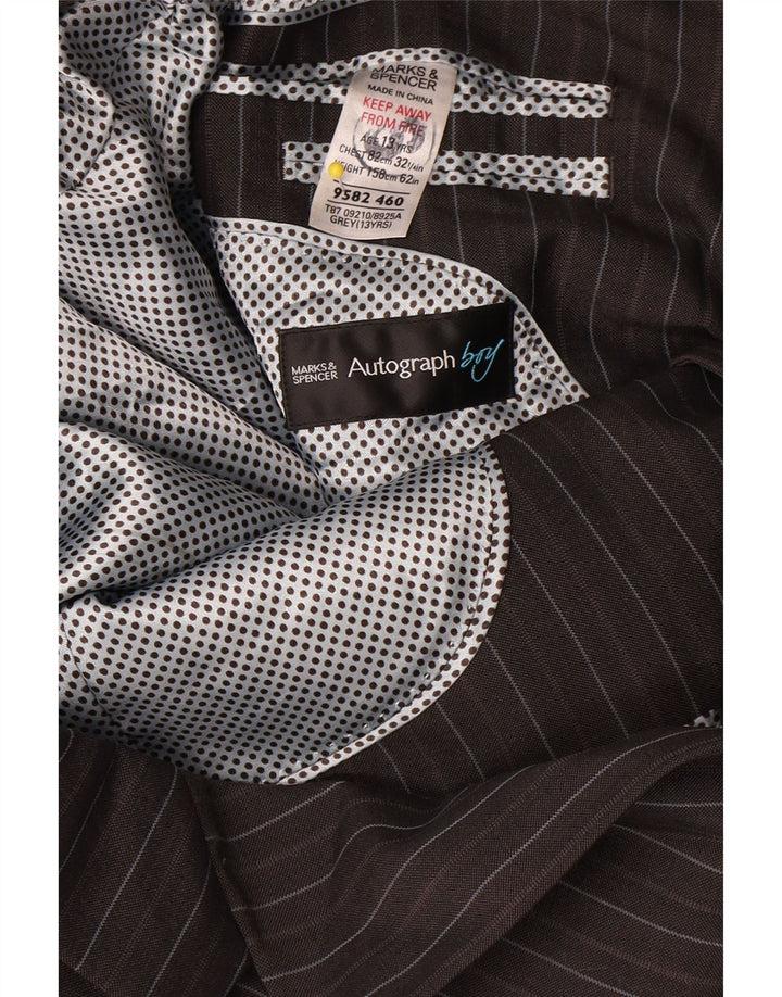 Jaqueta Marks & Spencer Boys Autograph Blazer 12-13 anos cinza risca de giz