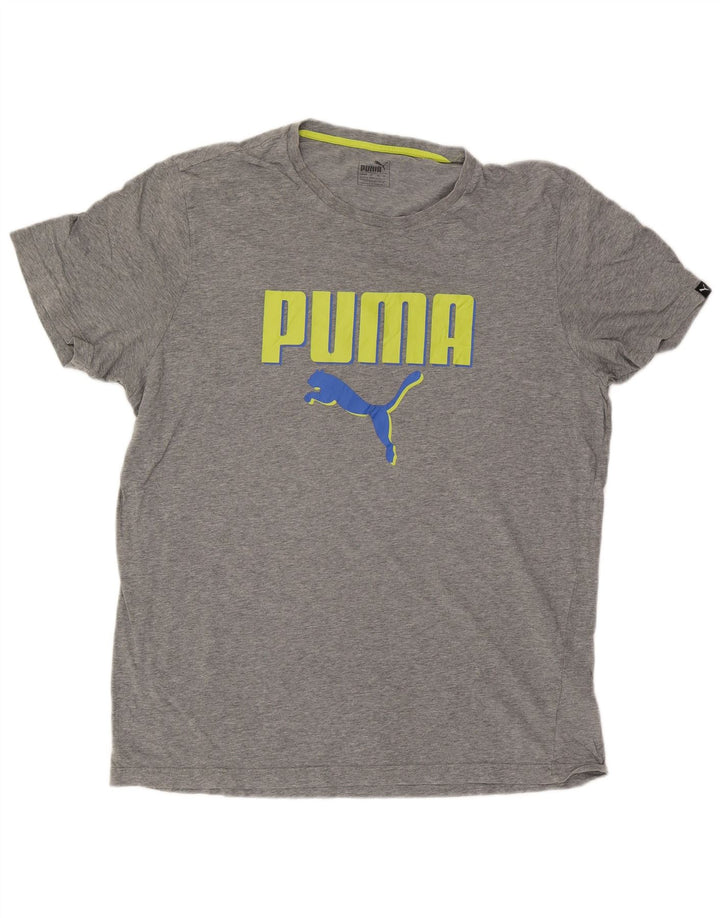 Camiseta masculina Puma Graphic 2XL cinza manchada