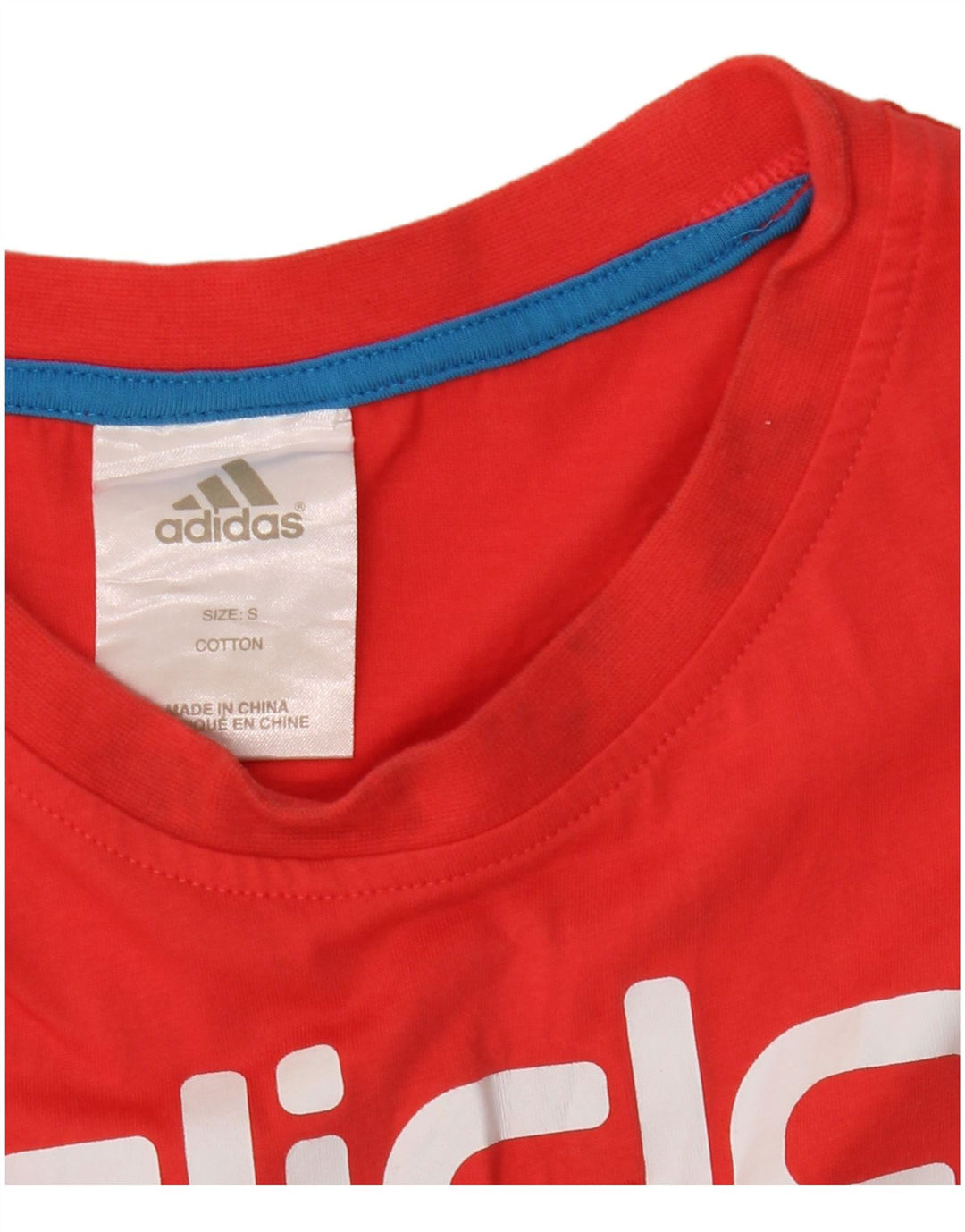 Adidas Mens Graphic T-Shirt Top Pequeno Algodão Vermelho