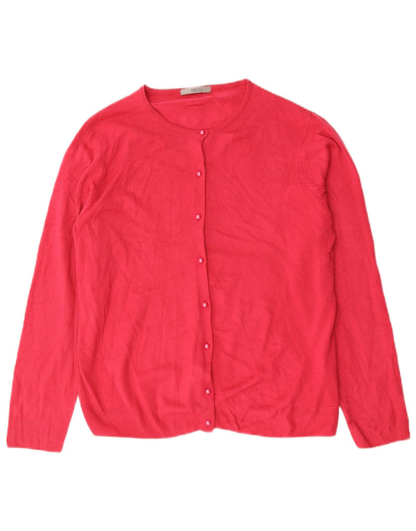 Suéter cardigã feminino Marks & Spencer Reino Unido 18 XL rosa acrílico
