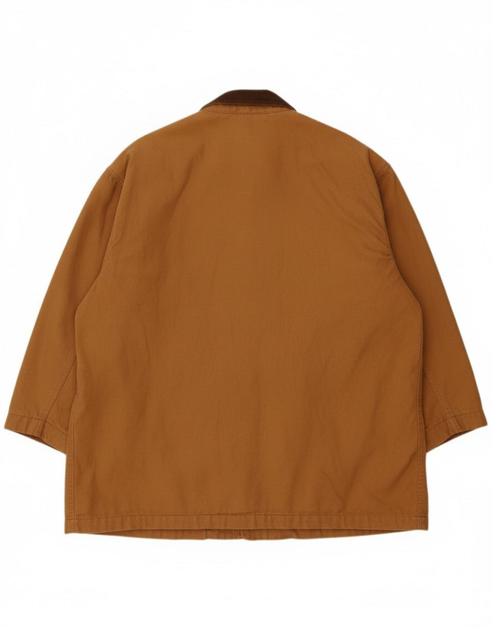 Jaqueta utilitária masculina Orvis UK 44 2XL algodão marrom