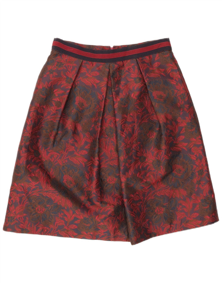LUISA SPAGNOLI Saia feminina linha A IT 44 médio W28 poliéster floral vermelho