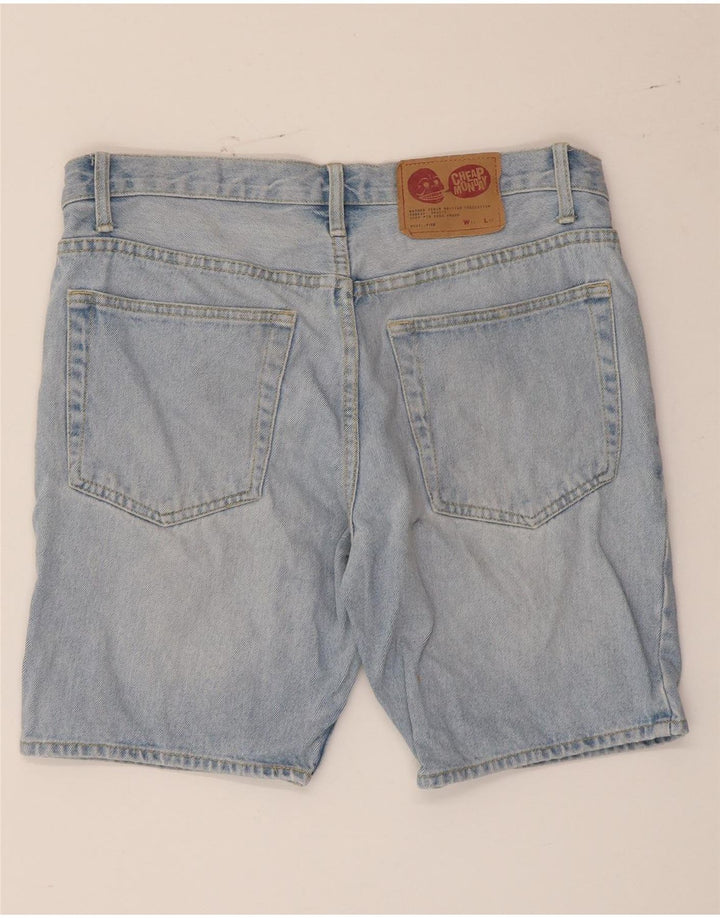 Shorts jeans masculino CHEAP MONDAY W32 algodão azul médio