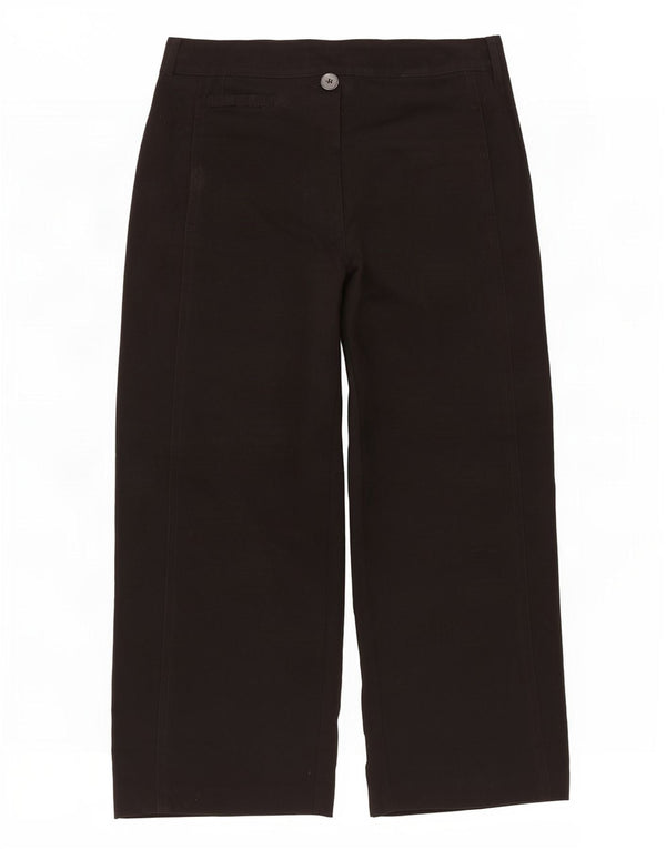 Zara Calça Chino Feminina Cintura Alta Perna Larga XL W32 L27 Preta