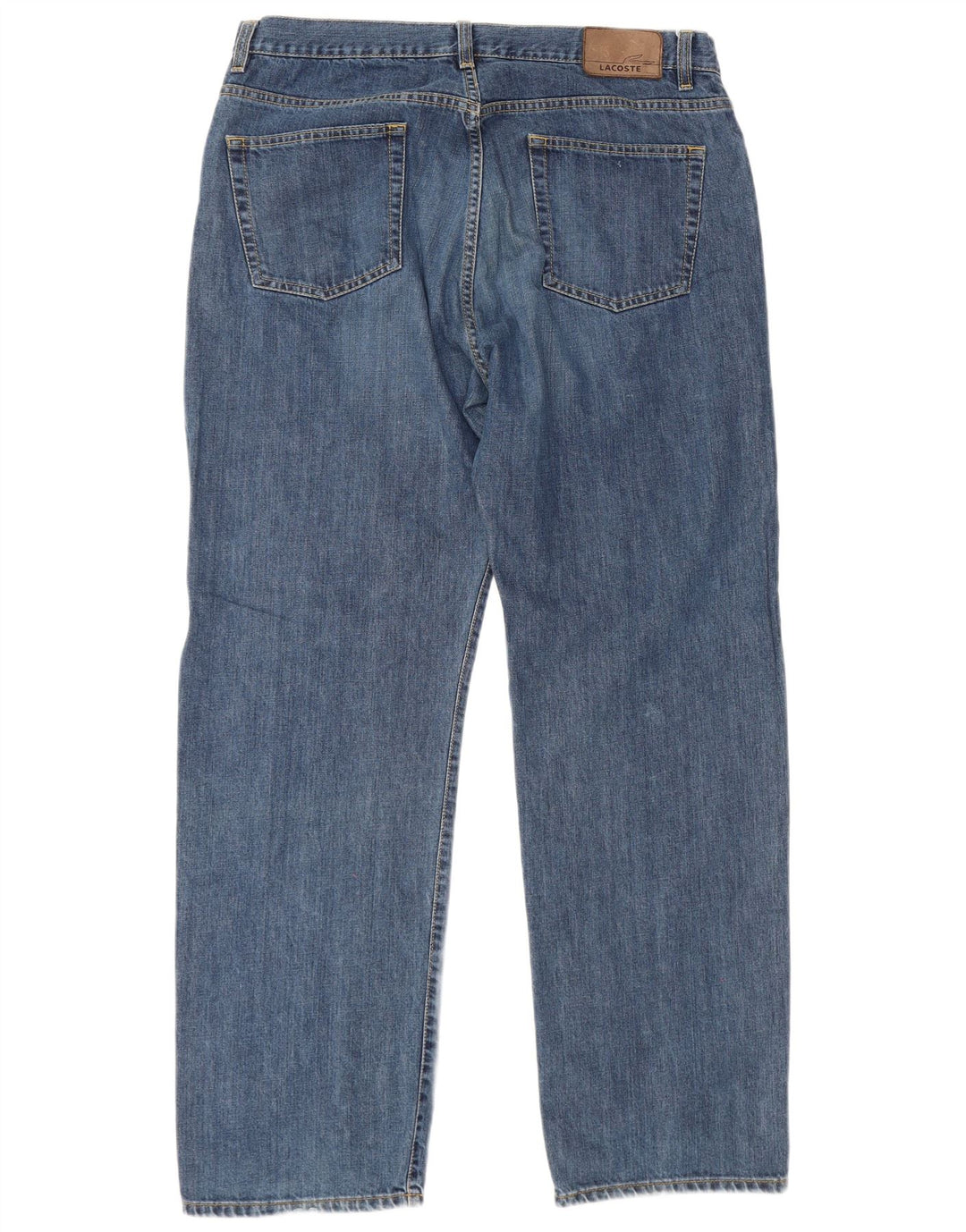 Jeans retos masculinos Lacoste tamanho 48 XL W36 L31 azul algodão