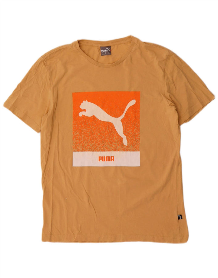 Camiseta masculina Puma Graphic Top Amarelo Médio