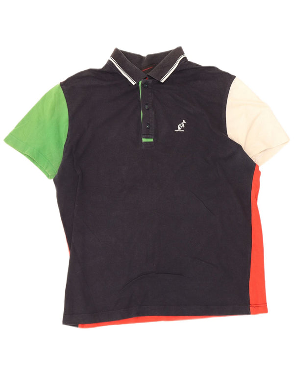 Camisa polo masculina AUSTRALIAN L'ALPINA IT 52 grande bloco colorido multicolorido