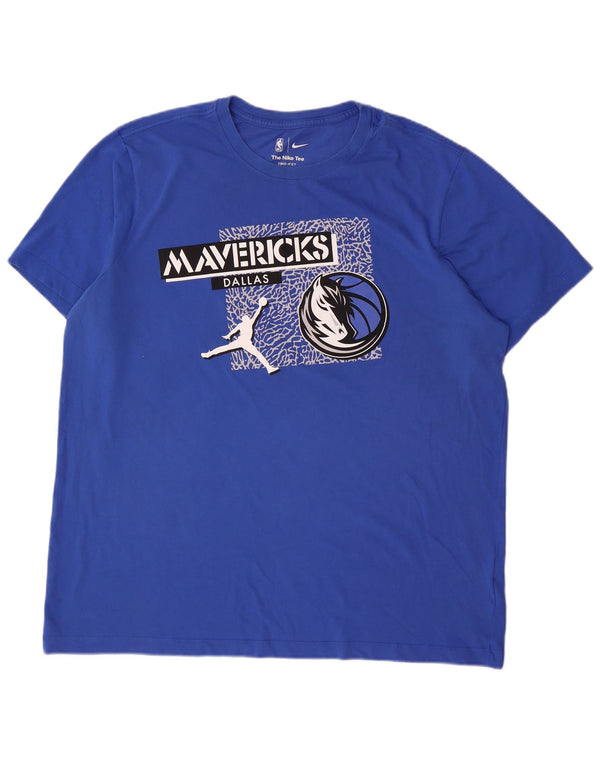 Camiseta Nike Masculina Dallas Mavericks Graphic Top XL Azul Algodão