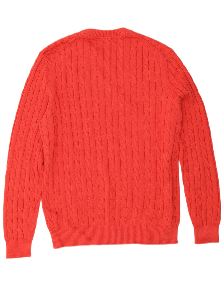 Suéter masculino Christian Berg com gola redonda, algodão vermelho médio